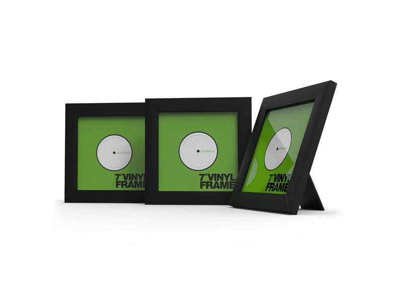 [2150467] Glorious Vinyl Frame Set 7-Zoll, Schwarz, 3er-Pack