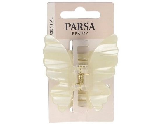 Parsa Beauty Haarklammer Schmetterling Beige