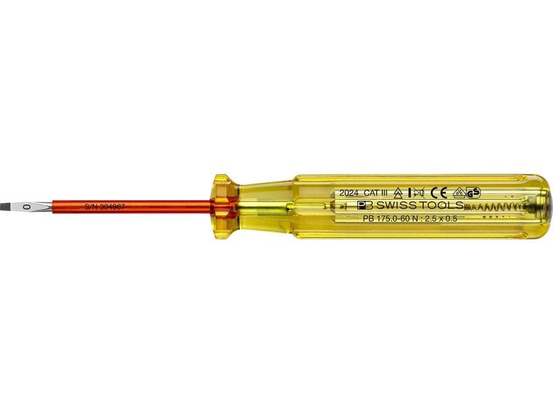 PB Swiss Tools Phasenprüfer PB 175.0-60 VAC Schlitz/Spannungsprüfer