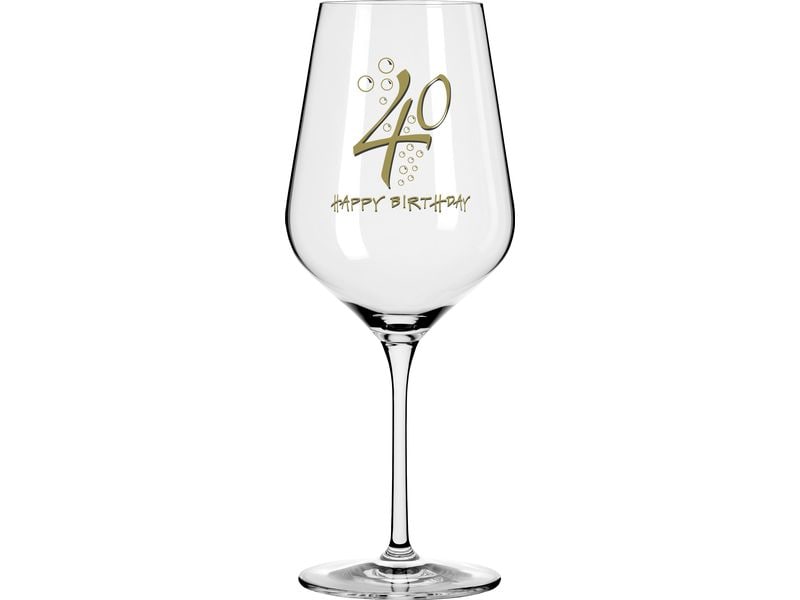 Wate Weinglas Happy Birthday "40"
