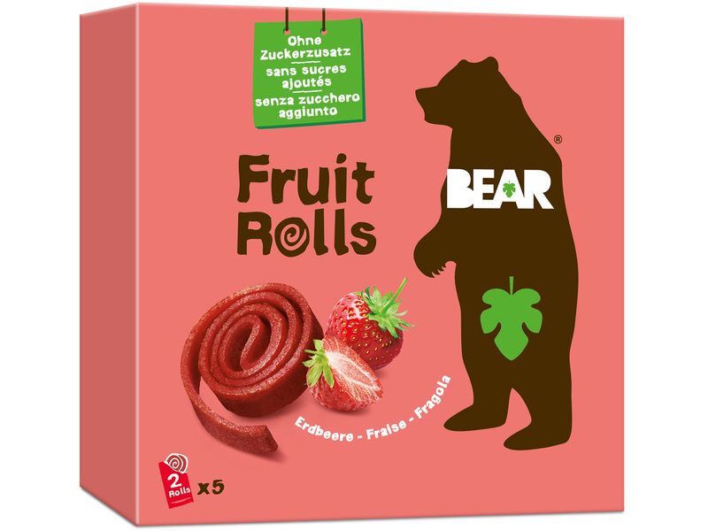 BEAR Gummibonbons Bear Fruit Rolls Erdbeere 100 g
