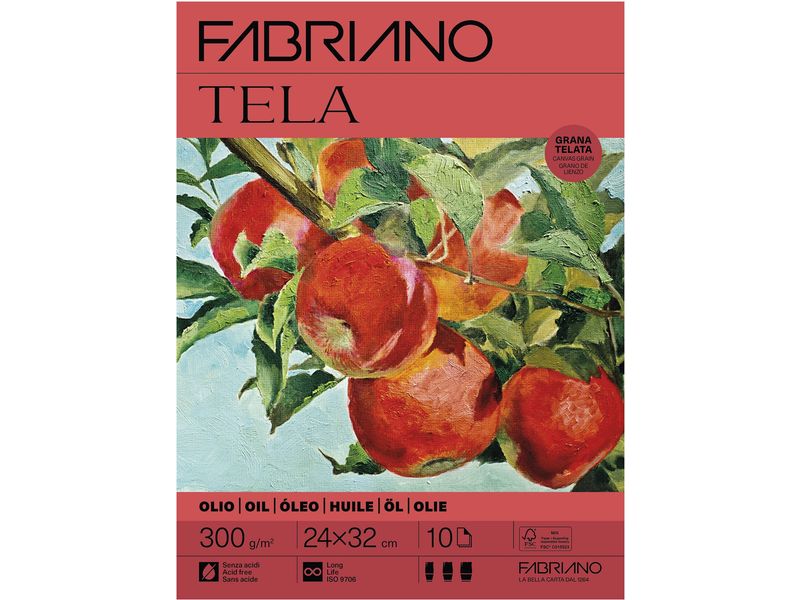 Fabriano Acrylpapier Tela 300g/m², 10 Bl, kalt gepresst