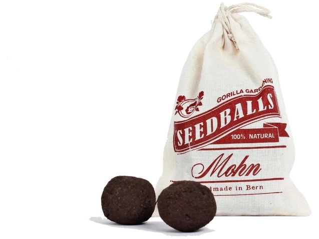 [2160482] Gorilla Gardening Seedballs Mohn im Baumwollbeutel