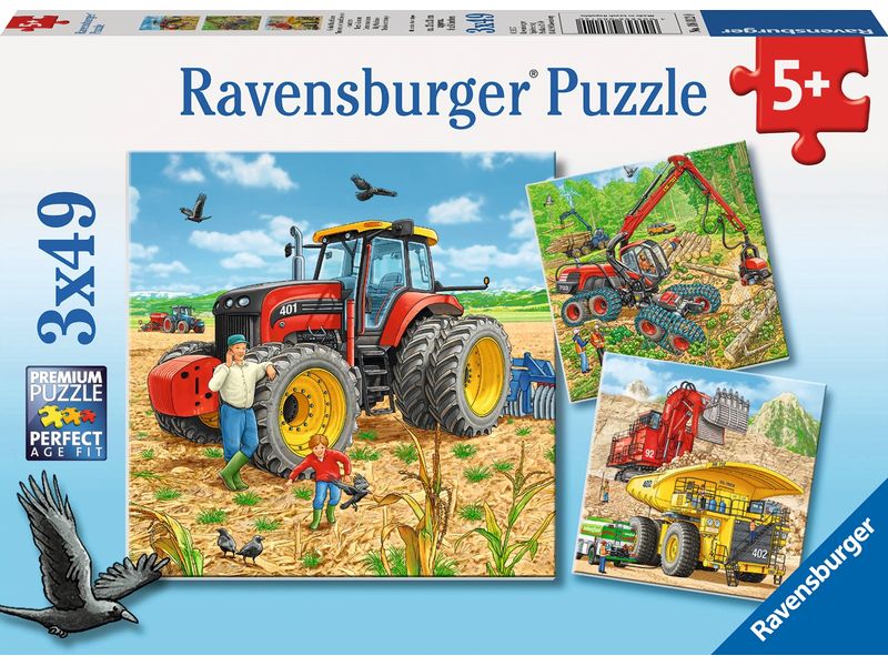 Ravensburger Puzzle Grosse Maschinen 3 x 49 Teile