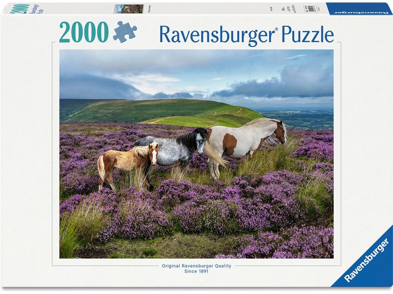 Ravensburger Puzzle Wildpferde in der Heide 2000 Teile 98 x 75 cm