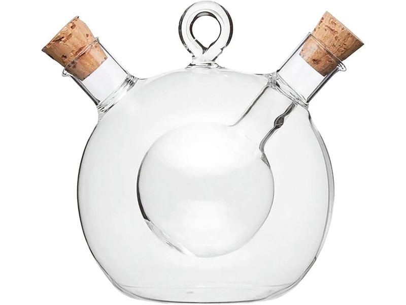 Paderno Glasflasche mit zwei Fächern 450 ml, 1 Stück, Transparent