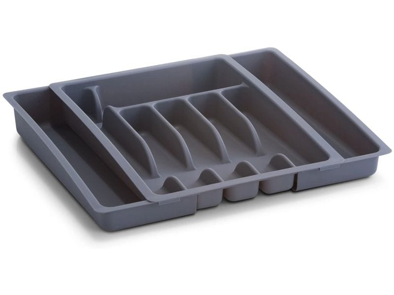 [2150218] Zeller Present Besteckkasten Grau ausz. Grau
