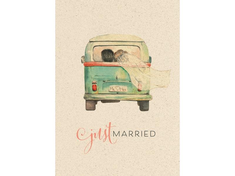 [1567599] Natur Verlag Hochzeitskarte Just Married A4