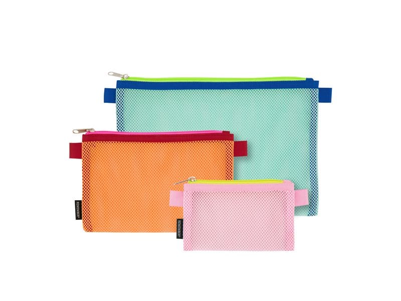 Remember Necessaire Mesh Bag Set Alice 3-er Set, Mehrfarbig