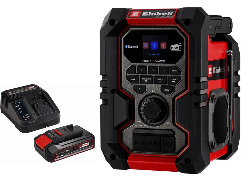 Einhell Akku-Radio TE-CR 18 Li DAB+/FM/BT (1 x 2.5 AH Kit)