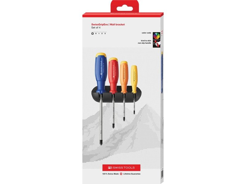 PB Swiss Tools Schraubenzieher-Set SwissGrip Evo RainBow PH
