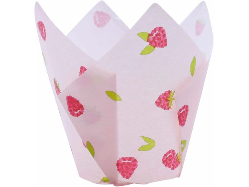 [2137063] PME Muffin Backform Himbeer Tulpen, 10 cm, 24 Stück