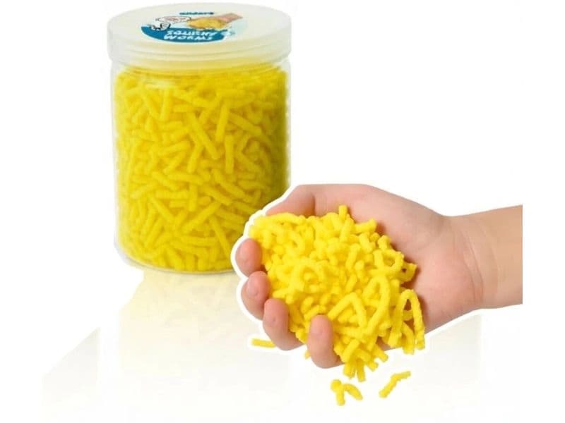 alldoro Squishy Worms Gelb, Kunststoff, 120 g