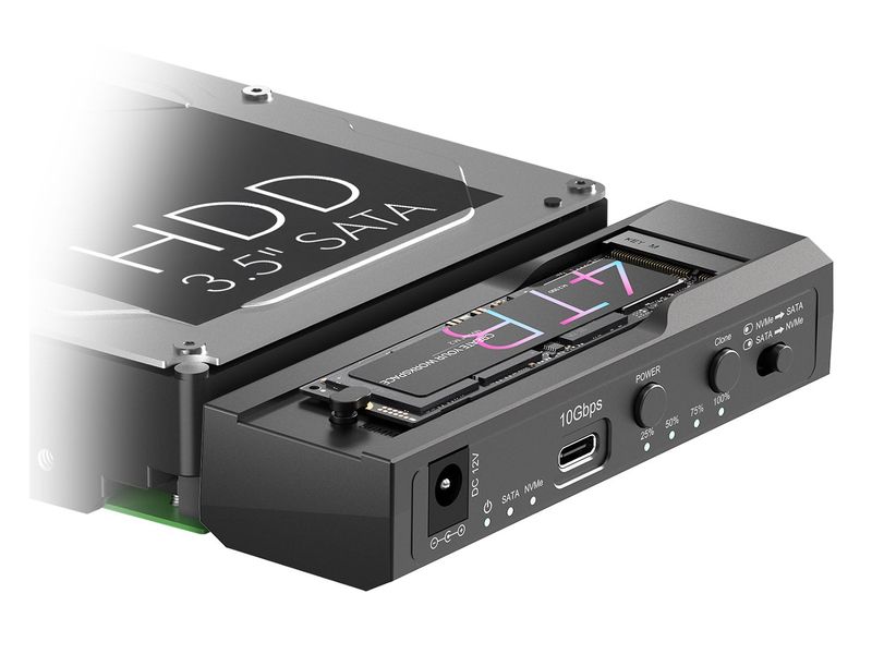 ICY BOX IB-2911 msCL-CU31 SATA HDD, M.2 NVMe SSD