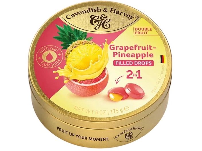 Cavendish & Harvey Grapefruit & Pineapple Filled Drops 175 g