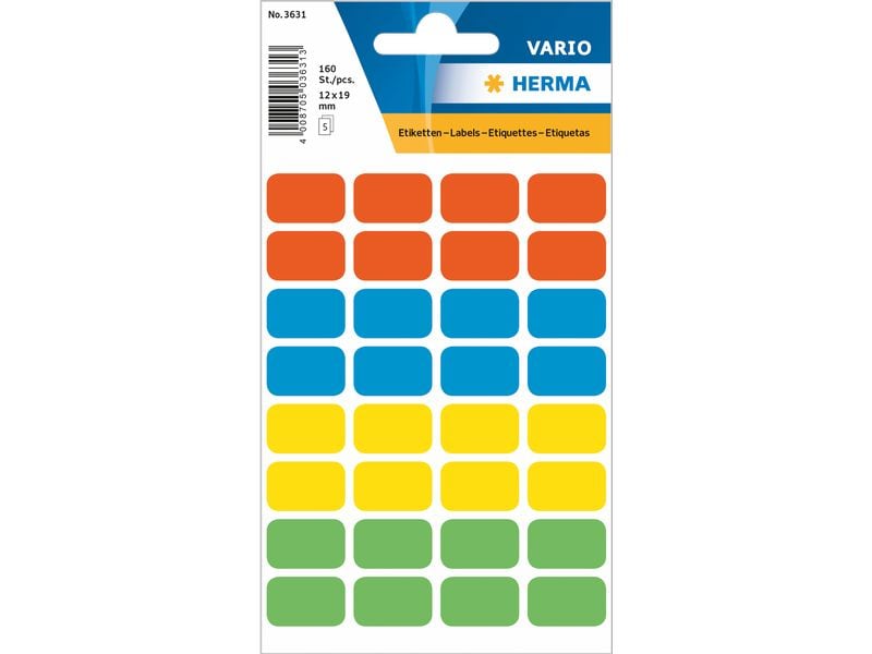 Herma Stickers Vielzwecketiketten 12 x 18 mm, permanent haftend