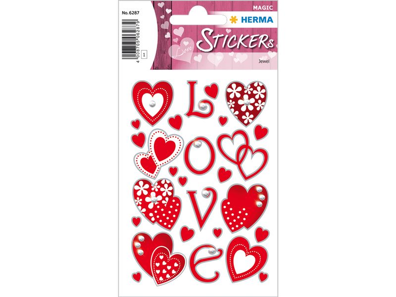 Herma Stickers Sticker Love, Jewel 1 Blatt / 26 Sticker