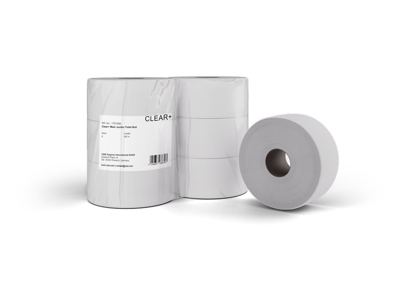 [2139731] Clear+ by CWS Toilettenpapier CLEAR+  Rollen, 2-lagig, Weiss