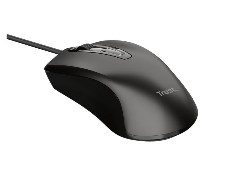 Trust Maus Basic Schwarz, Optisch, Kabelgebunden, USB-Anschluss