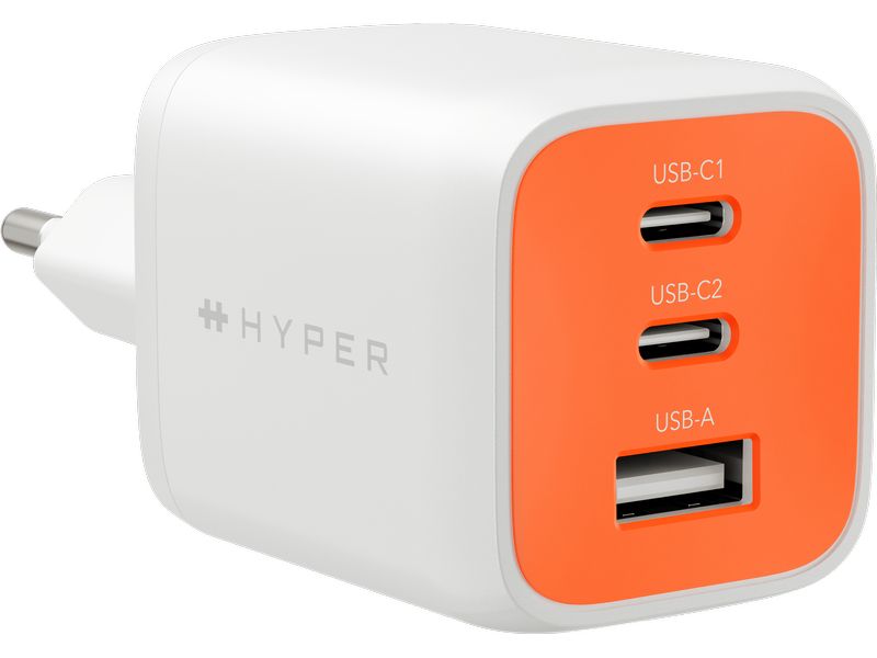 HYPER USB-Wandladegerät Flex GaN 65 W 2x USB-C 1x USB-A