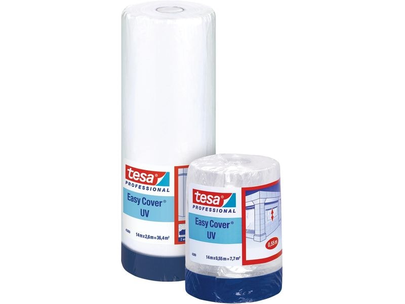 tesa Abdeckfolie Easy Cover UV-Folie UV-beständig, 14 m x 2600 mm