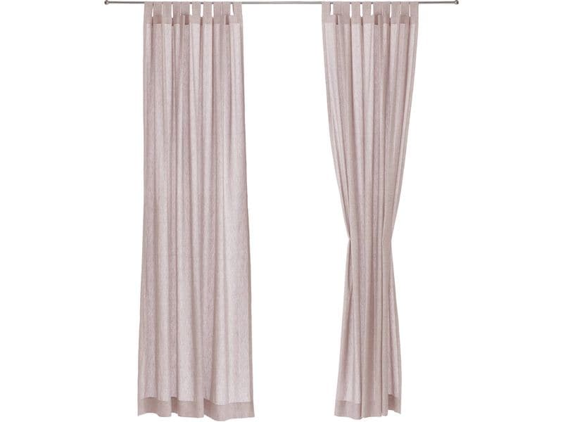 Urbanara Vorhang Tolosa, Blasses Rosa, 140 x 245 cm
