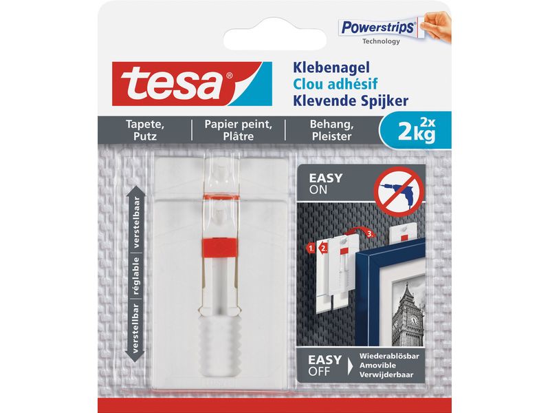 tesa Klebenagel Nagel für Tapete & Putz 2 kg, Weiss