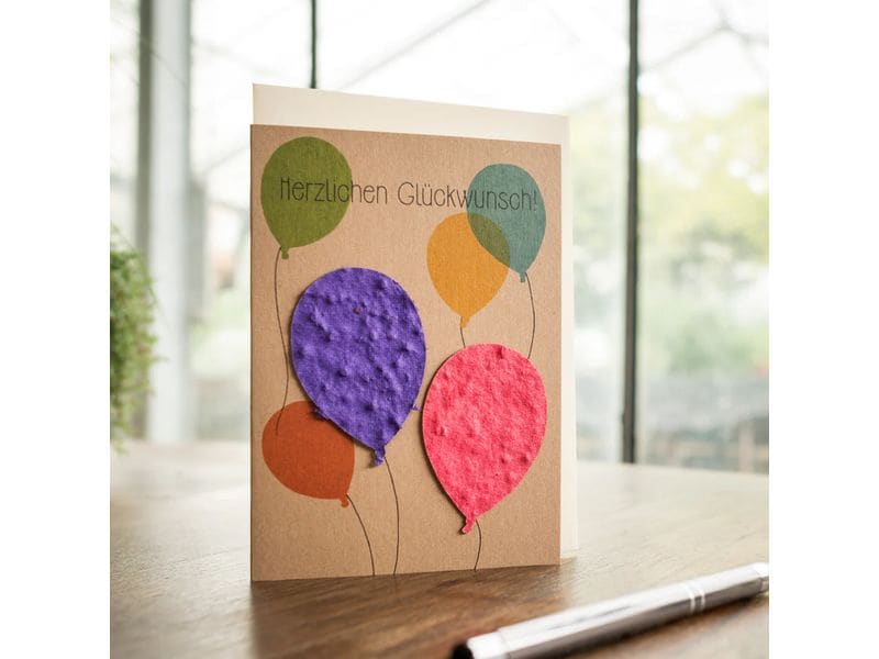 Die Stadtgärtner Glückwunschkarte Papier mit Blumensamen