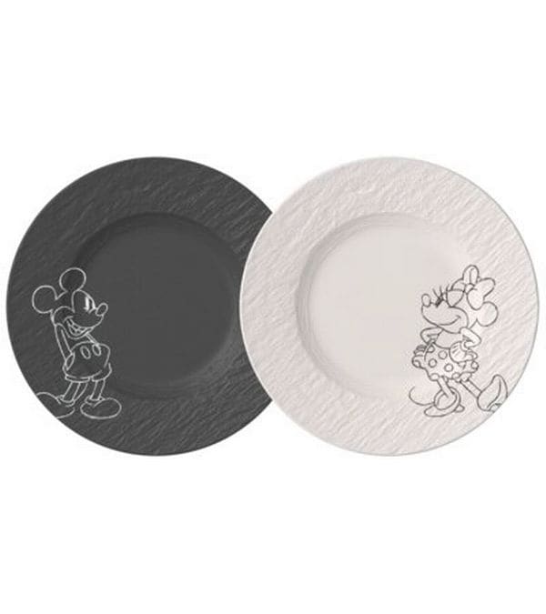 Villeroy & Boch Manufacture Rock – Mickey Mouse Dessertteller, 2-teilig