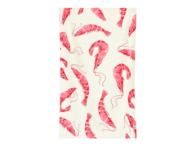 Dock & Bay Geschirrtuch Shrimply the Best 85 x 40 cm, Mehrfarbig