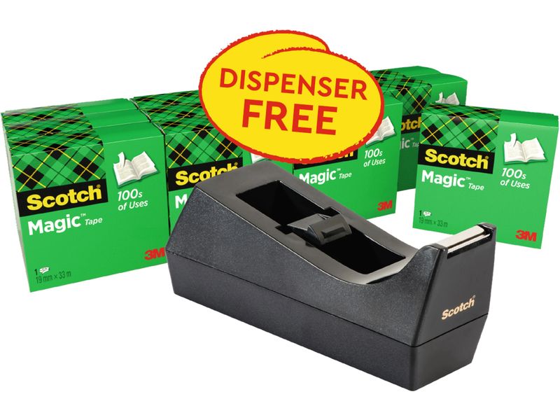 [2183037] Scotch Magic Tape 810 12 Rollen Klebeband, 19 mm x 33 m