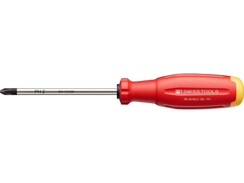 PB Swiss Tools Schraubenzieher 38190 SwissGrip Evo PH 2 100 mm