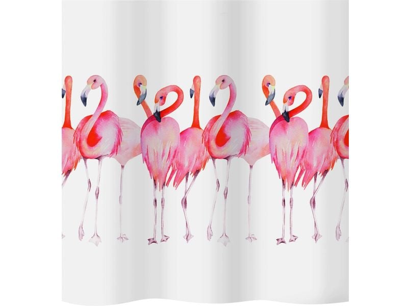 diaqua® Duschvorhang Flamingo 240 x 180 cm, Weiss/Rosa