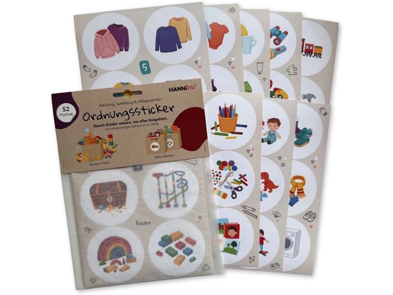 Hanniline Bastelset Ordnungssticker fürs Kinderzimmer