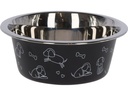 Kerbl Edelstahlnapf mit Motiv 900 ml, Schwarz
