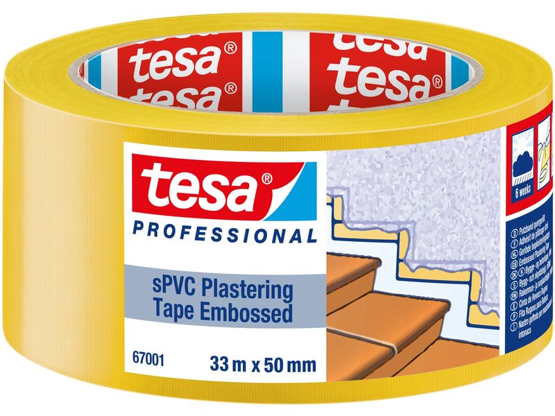 tesa Putzband 67001 50 mm x 33 m, Gelb