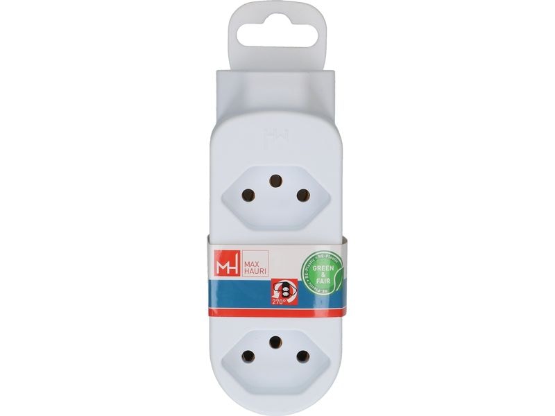 [2053778] Max Hauri Abzweigstecker ADAPT 3+1x Typ 13, drehbar Green+Fair 3