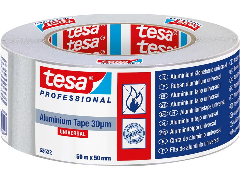 tesa Aluminiumband 50 mm x 50 m, Silber