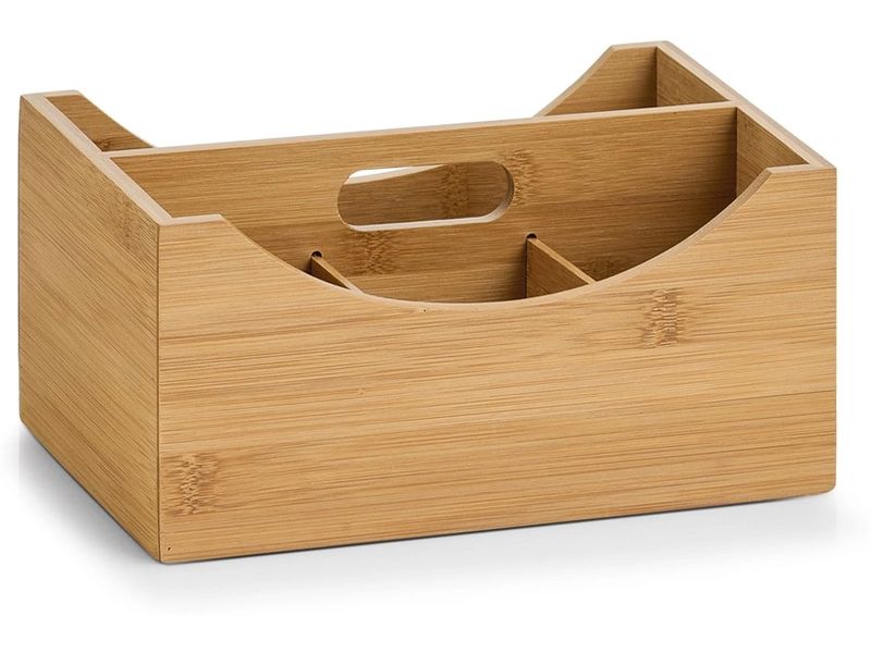 [2150263] Zeller Present Aufbewahrungsbox Bamboo mit Griff Braun