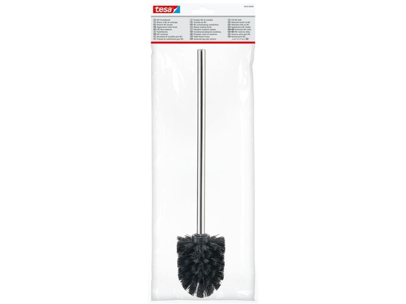 tesa SPARE Ersatz-Toilettenbürste Schwarz/Chrom