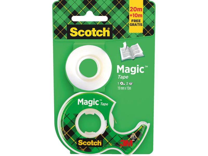 Scotch Handabroller Magic Klebeband 810 19 mm, Grün