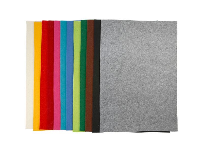 [2195134] Creativ Company Bastelfilz Blatt 42 x 60 cm Dicke 3 mm Sortierte Farben