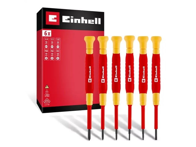 [2196077] Einhell Schraubendreher-Set VDE, 6-tlg., Elektriker, Feinmechaniker