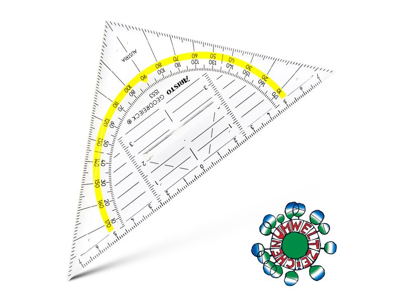 Aristo 1553 Winkelmesser Kunststoff transparent 16 cm