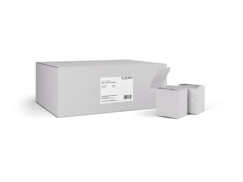 Clear+ by CWS Toilettenpapier 2-lagig, Weiss/Keine Angabe