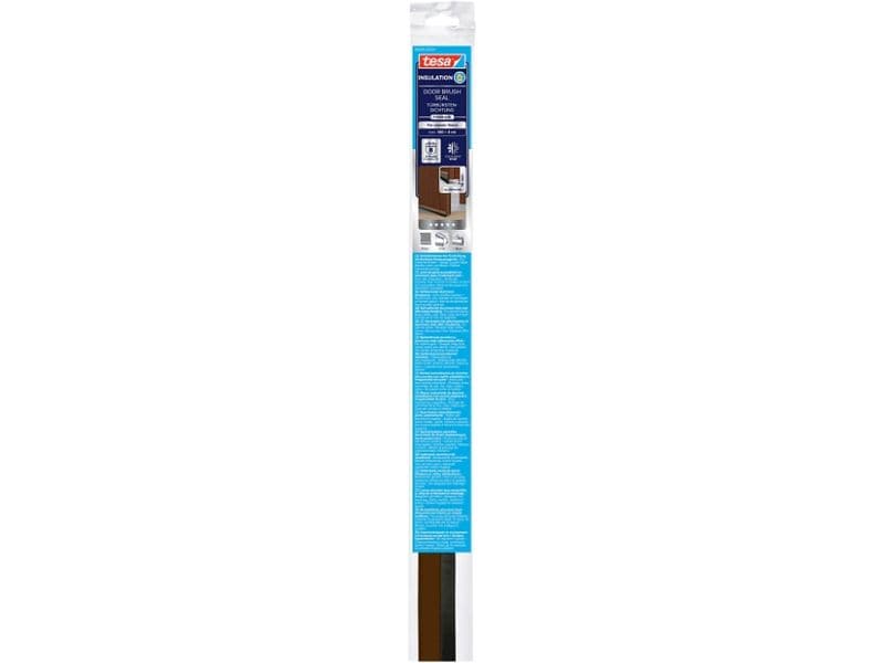 tesa COMFORT Türdichtschiene Aluminium Braun 1 m x 40 mm
