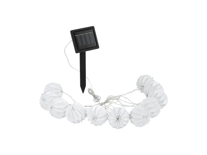EGLO Leuchten Lichterkette Solar RGB 200 cm, Weiss
