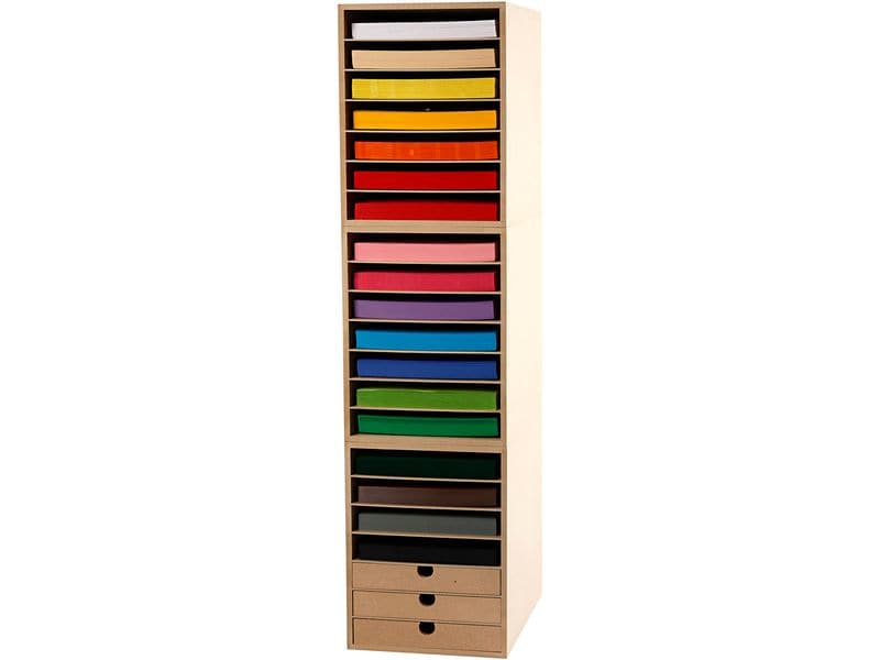 Creativ Company Papierregal mit Bastelkarton A4 210 x 297 mm 180 g Sortiert