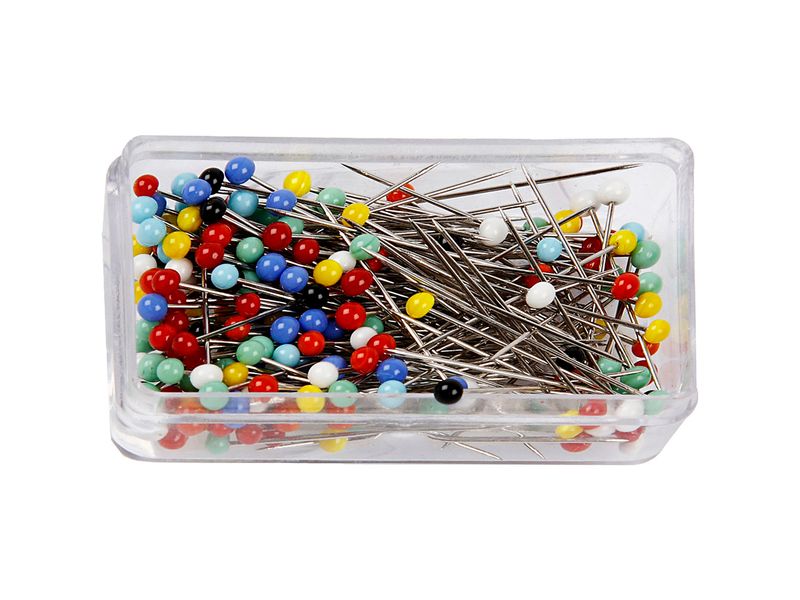 Creativ Company Stecknadeln, L 31 mm, 200 Stk/ 1 Pck, mit Plastikkopf