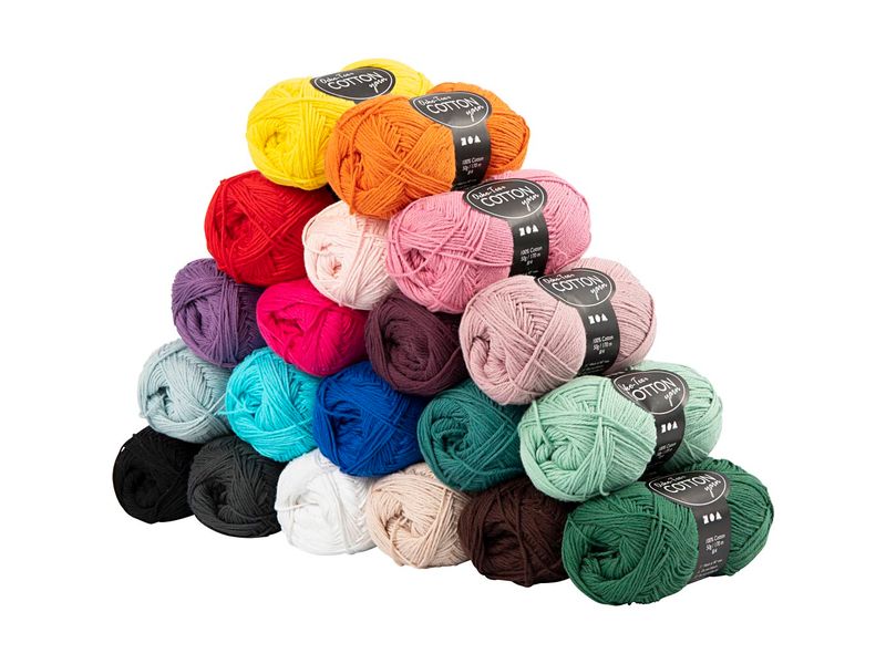 [2167843] Creativ Company Baumwollgarn, Nr. 8/4, L 170 m Sortierte Farben